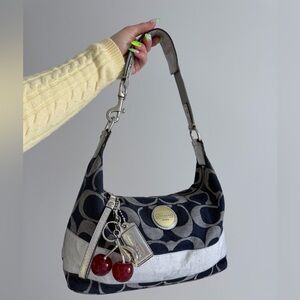vintage Coach Denim Hobo Shoulder Bag